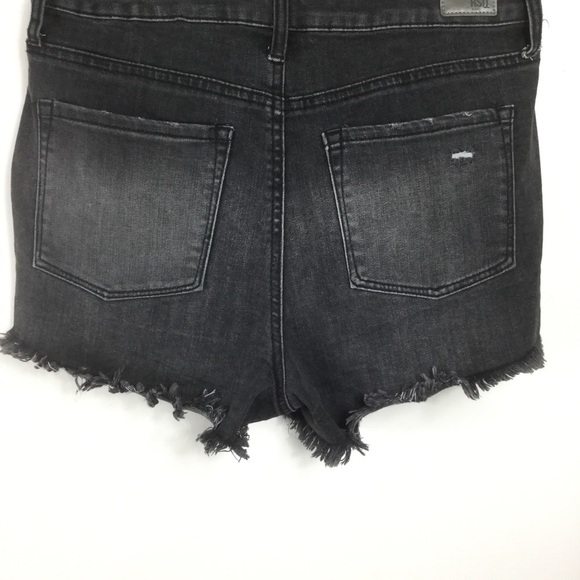 RSQ Buttonfly rawhem distressed highwaisted shorts - Picture 5 of 11